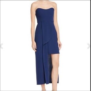 Elliatt Revolve strapless blue exotic dress NWT